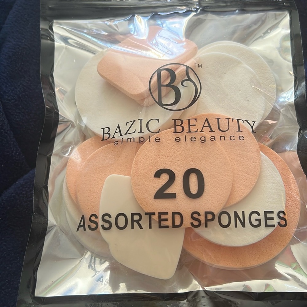 BAZIC Beauty (20) Assorted Sponges --VALUE PACK